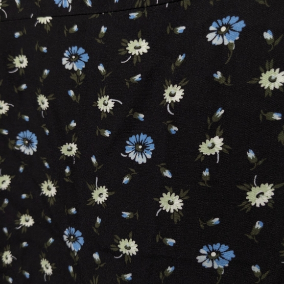 NWT J Crew Fabrizia Midi True Wrap Dress S Short Sleeve Black Floral #drs8.10 - Picture 9 of 10